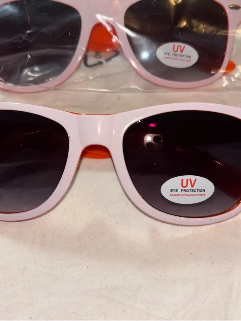 Shock Top Belgium Wheat Beer White Orange Sunglasses, UV eye protection lot of 4